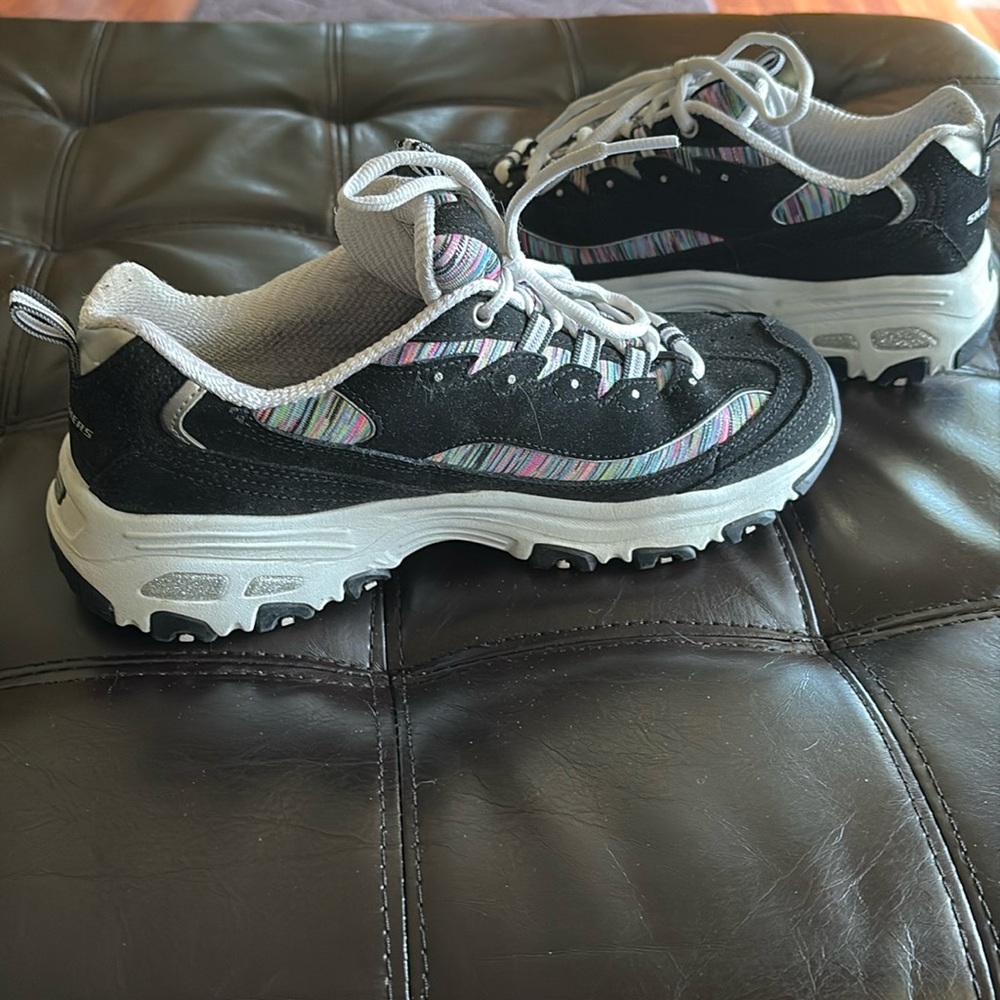 Skecher d’lites. Like new. Multi colored lace up Size 9